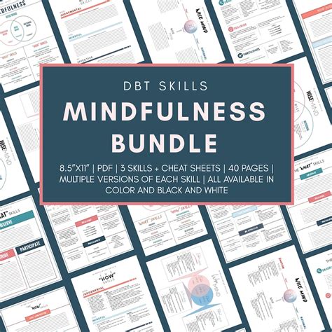 Mindfulness Dbt Skills Bundle Etsy