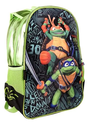 Mochila Ni O Primaria Tortugas Ninja Original Meses Sin Inter S