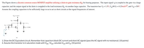 Solved The Figure Shows A Discrete Common Source Mosfet Chegg