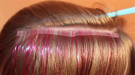 Tutorial How To Put In Tape In Hair Tinsel Extension Metallic