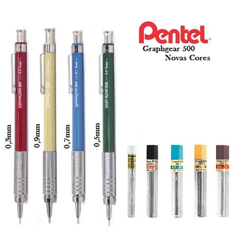 Lapiseira Técnica Profissional Pentel Graphgear 500 Novas Shopee Brasil