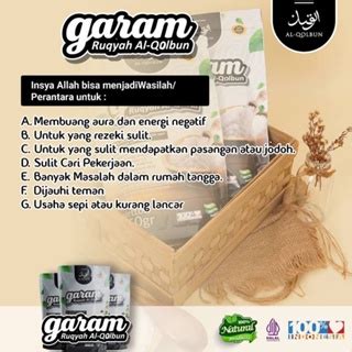 Jual AlQolbun Garam Ruqyah Asli Bonus Parfum Kasturi Air ZamZam Sabun