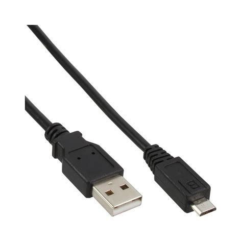 InLine Micro USB 2 0 Kabel USB A Stecker An Micro B Stecker Schwarz