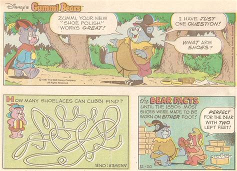 Gummi Bears (comic strip) - DisneyWiki