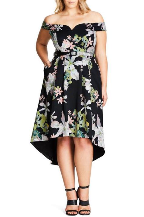 17 Plus Size Fashion Looks To Refresh Your Winter Wardrobe Combo Dress Floral High Low Dress