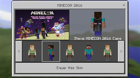 Minecraft Pocket Edition Minecon 2016 Skin Pack Gamerheadquarters