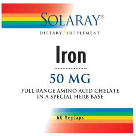 Solaray Iron 50 mg - 60 Count Multi-Pack | Cura360
