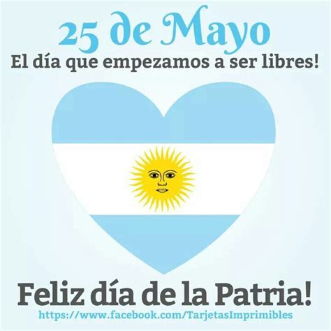 Viva La Patria 💙 25 De Mayo Día De La Revolución De Mayo Argentina Tarjetas Para