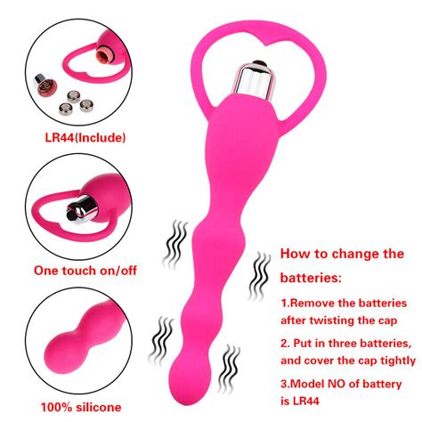 Silicone Anal Butt Plug Vibrator Dildo G Spot Stimulator Vibrating Anal