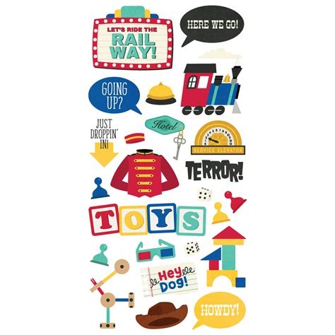 Simple Stories Say Cheese Tinseltown Collection Foam Stickers