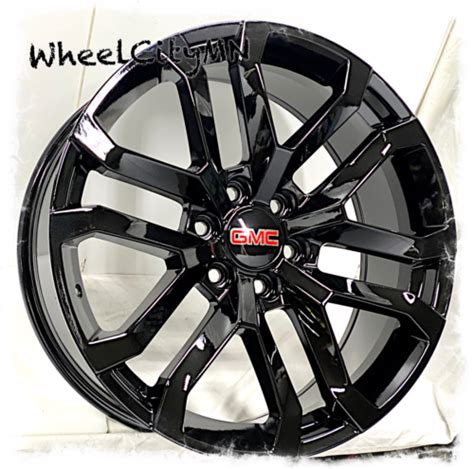 20 Gloss Black Oe Replica 84570310 Rims Fits 2022 Gmc Sierra At4 Yukon Denali Ebay