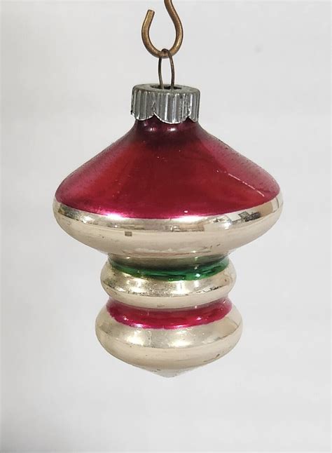 Vtg Shiny Brite Mercury Glass Atomic Ufo Tornado Christmas Tree