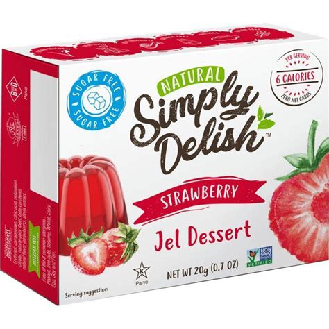 Simply Delish Sugar Free Plant Based Jel Strawberry Oz Pkg Swanson