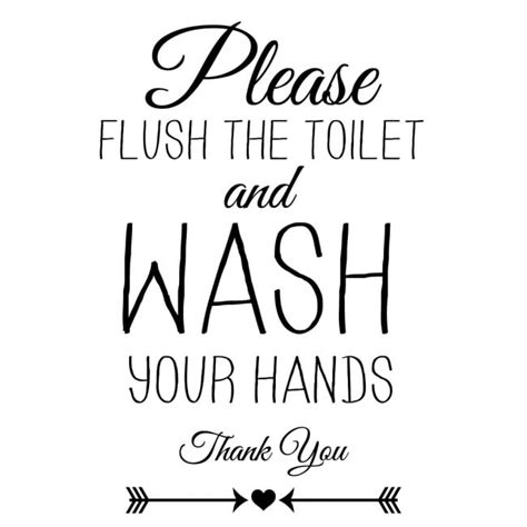 Flush The Toilet And Wash Your Hands Wall Sticker