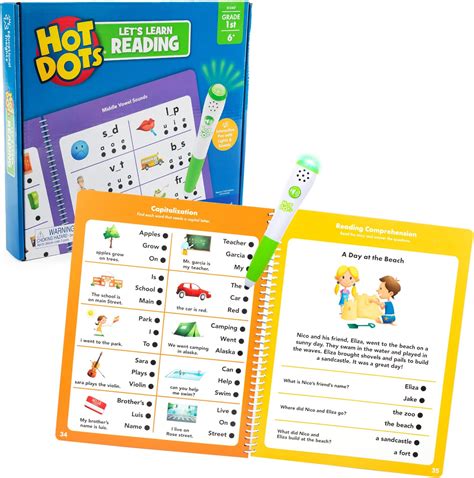 Learning Resources Hot Dots Jr Beginning Phonics Card Set Amazon Co