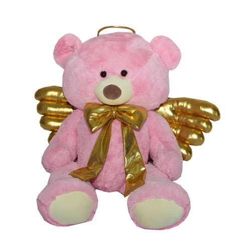 Urso De Pel Cia Anjo Gigante Decora O Brinquedo Rosa Cm Bicho