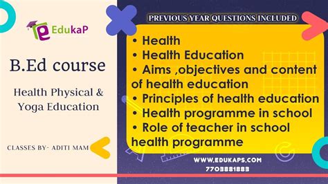 Health Physical And Yoga Education Imp Questions B Ed 2nd Year Mdu Crsu Ccsu Kuk Youtube