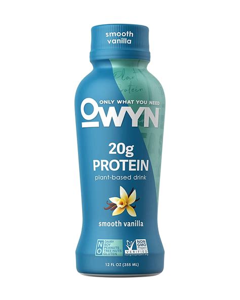 OWYN Vegan Protein Shake 12 Fl Oz 100 Percent Plant Based Smooth