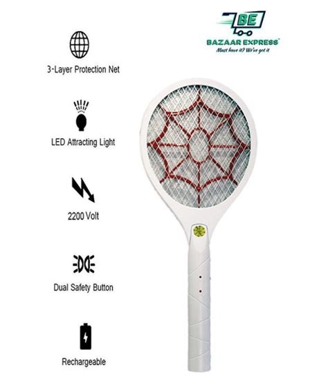 Bazaar Express Rechargeable Electric Mosquito Swatter Mosquito Bat