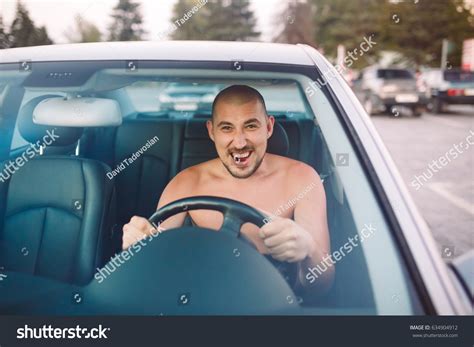 Naked Man Car Traffic Jam Stock Photo Shutterstock