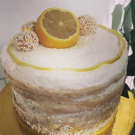 Semi Naked Cake Lim O Siciliano E Chocolate Belga Branco Todo Bolo Aqui Tem Uma Hist Ria