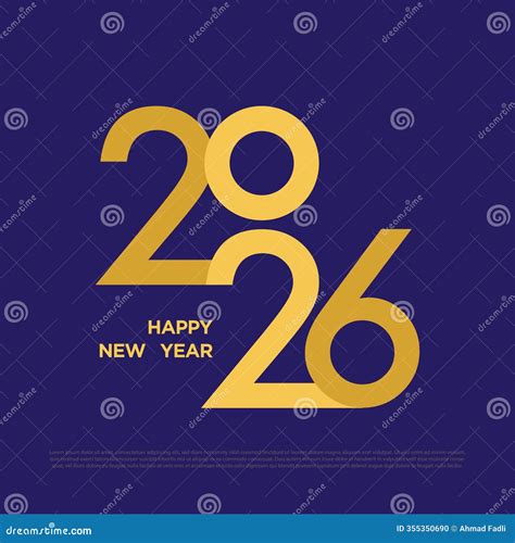 2026 Happy New Year Black Vector Illustration, Numbers Handwritten Calligraphy, 2026 Year Vector