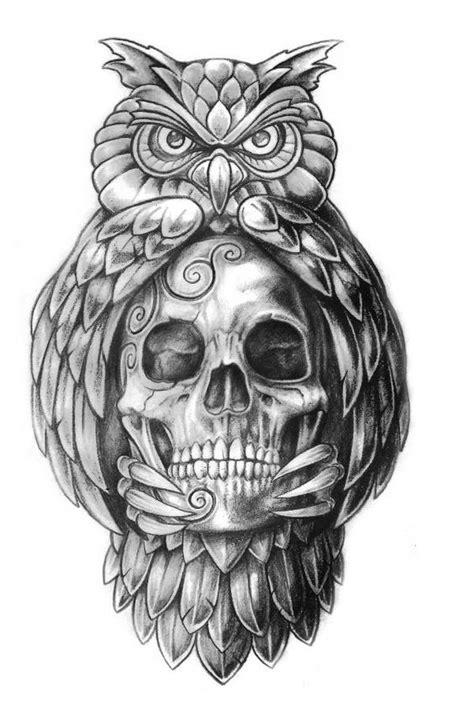 Pin By Ashley Woods On Drawings Skull Tattoo Design Owl Skull