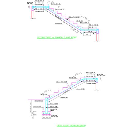 Staircase Structural Details Thousands Of Free Autocad Drawings