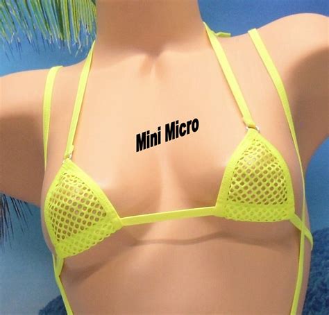 G String Slingshot Combo Bikini Choice Of Top Neon Yellow Etsy