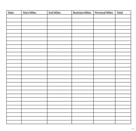 Fuel Mileage Log Template ~ Excel Templates