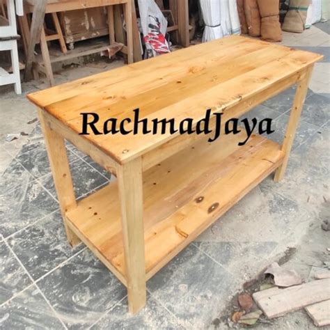 Meja Jati Belanda Rak Full Papan X Toko Rachmad Jaya