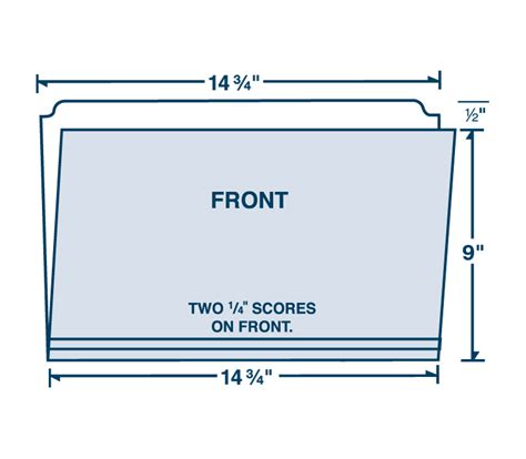 Full Legal Size File Folder With Full Tab At Top