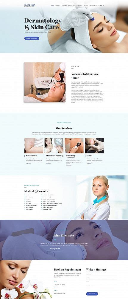 Dermatologist Clinic Moto Cms 3 Template Dermatology Skin Care