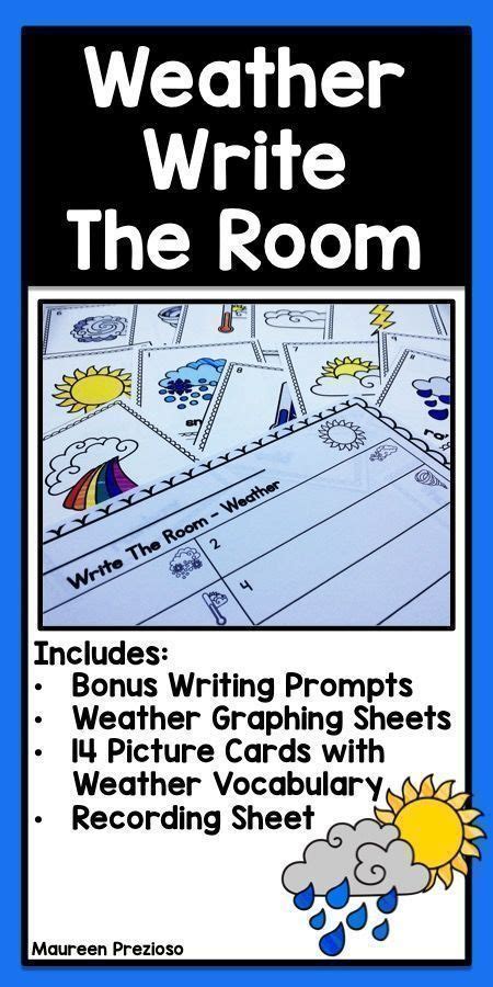 Weather Write The Room With Writing Prompts And Graphing Sheets Great