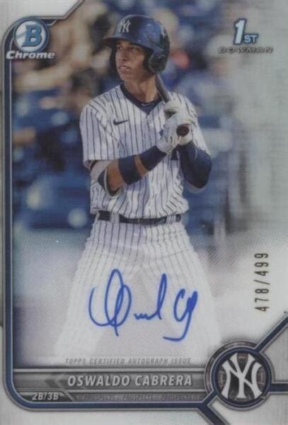 2022 Bowman Chrome Prospect Autographs Refractor CPA OC Oswaldo