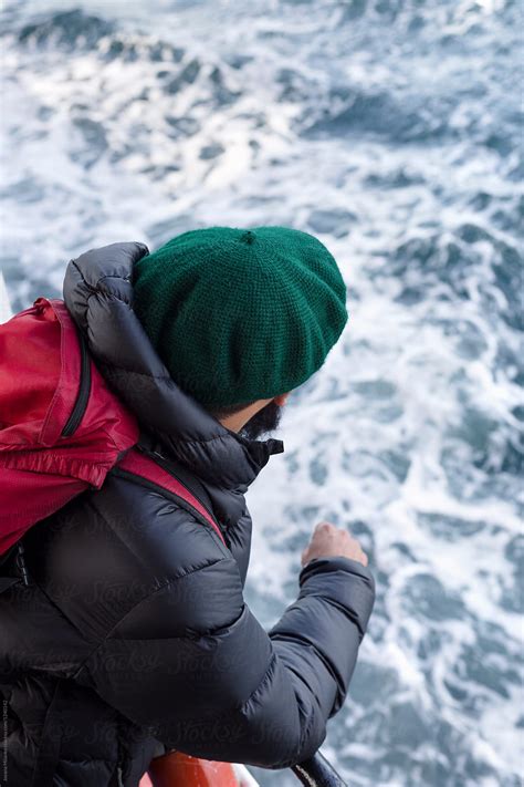 Man Watching The Sea Over The Deck By Stocksy Contributor Jovana