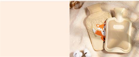 Amazon HomeTop Premium Classic Rubber Hot Water Bottle And Star Print Knit Cover L Dark