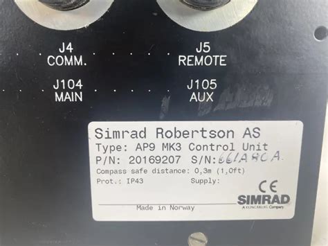 Simrad Robertson Ap Mk Autopilot Control Head Max Marine