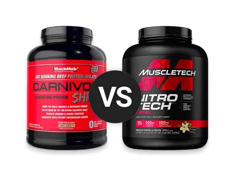 Muscletech Nitro Ripped Vs Musclemeds Carnivor Shred Proteinpowder