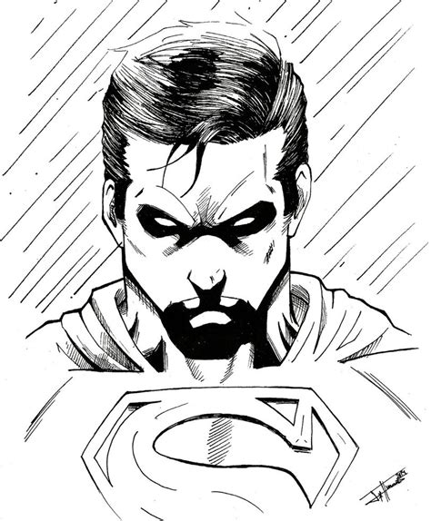 Superman Face Drawing at GetDrawings | Free download