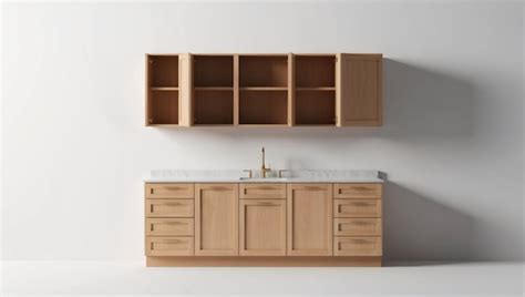 Premium Photo Modern Wooden Kitchen Cabinetry With A Sleek Sink And