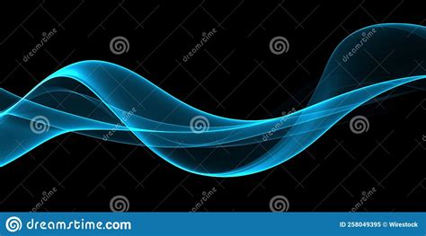 Color Light Blue Abstract Waves Design Stock Illustration