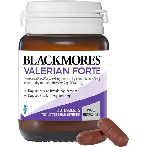 Blackmores Valerian Forte Sleep Support Vitamin Tablets 30 Pack ...