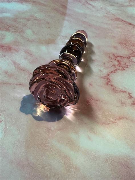 Orlena Rosa Flower Glass Crystal Dildo Sex Toys For Women Men Etsy