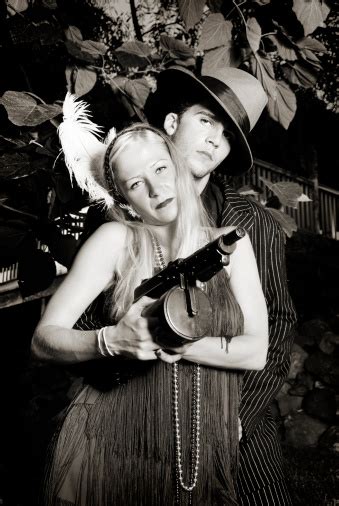 Gangster And His Gun Moll Stock Photo Download Image Now Retro