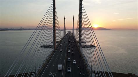 Aerial Mover Over Mid Span Of Penang Bridge 7931924 Stock Video At Vecteezy