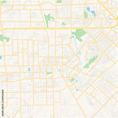 Empty vector map of Pearland, Texas, USA Stock Vector | Adobe Stock