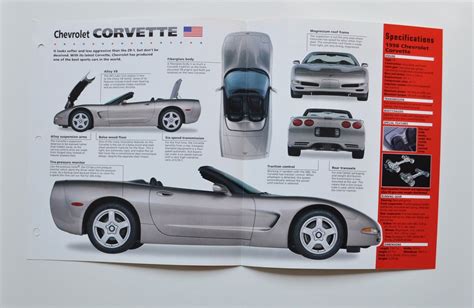 Spec Sheet Chevrolet Corvette Car Photo Stat Info Specs