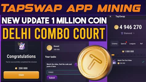 TapSwap App Mining New Update Delhi Combo Court 1Milian Coin Mining I