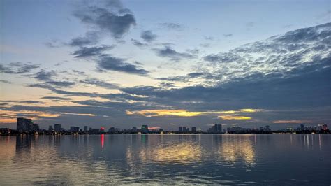 Sunset At The West Lake In Hanoi R VietNam